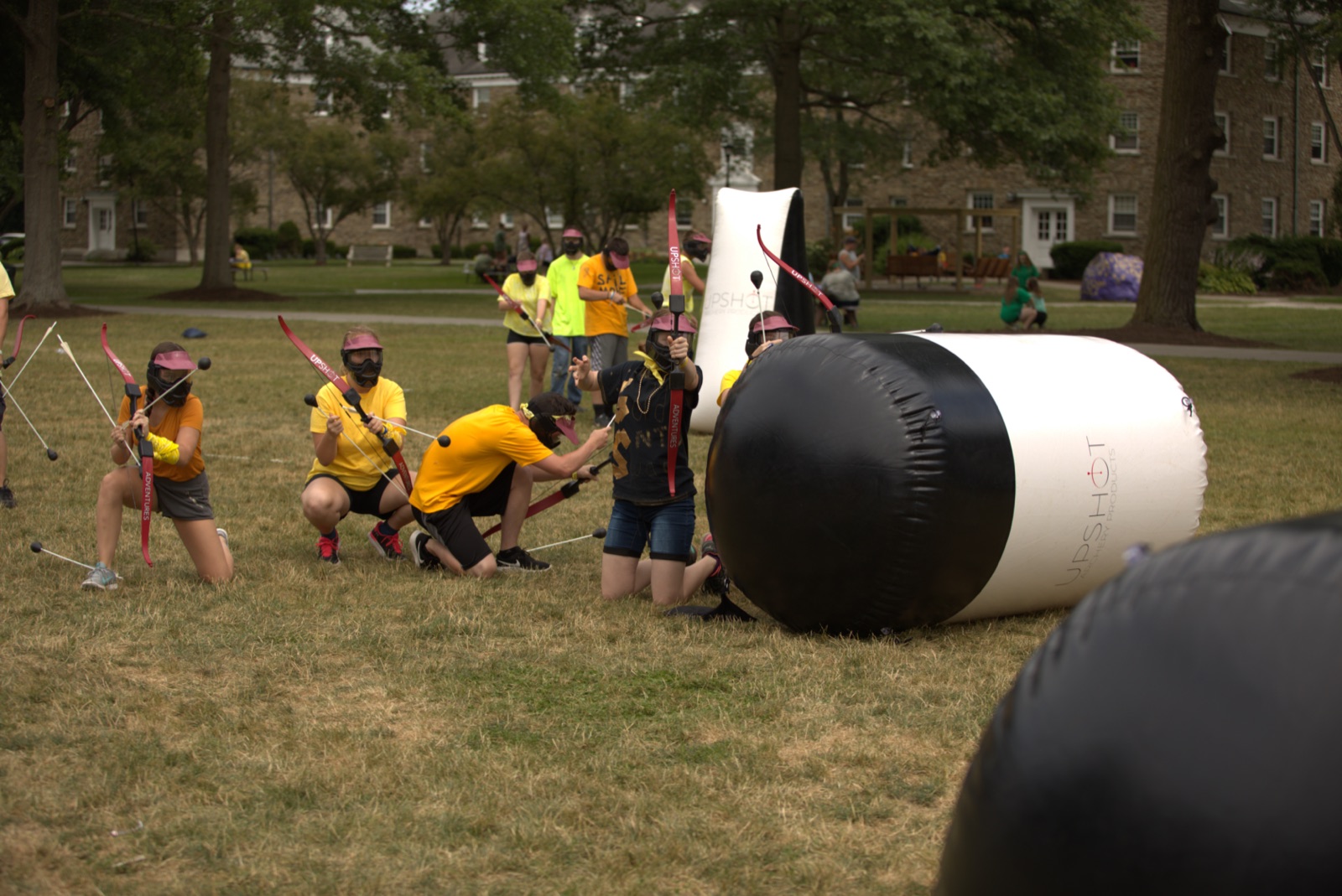 Players with Upshot bows for the 32 player Arrow Tag kit