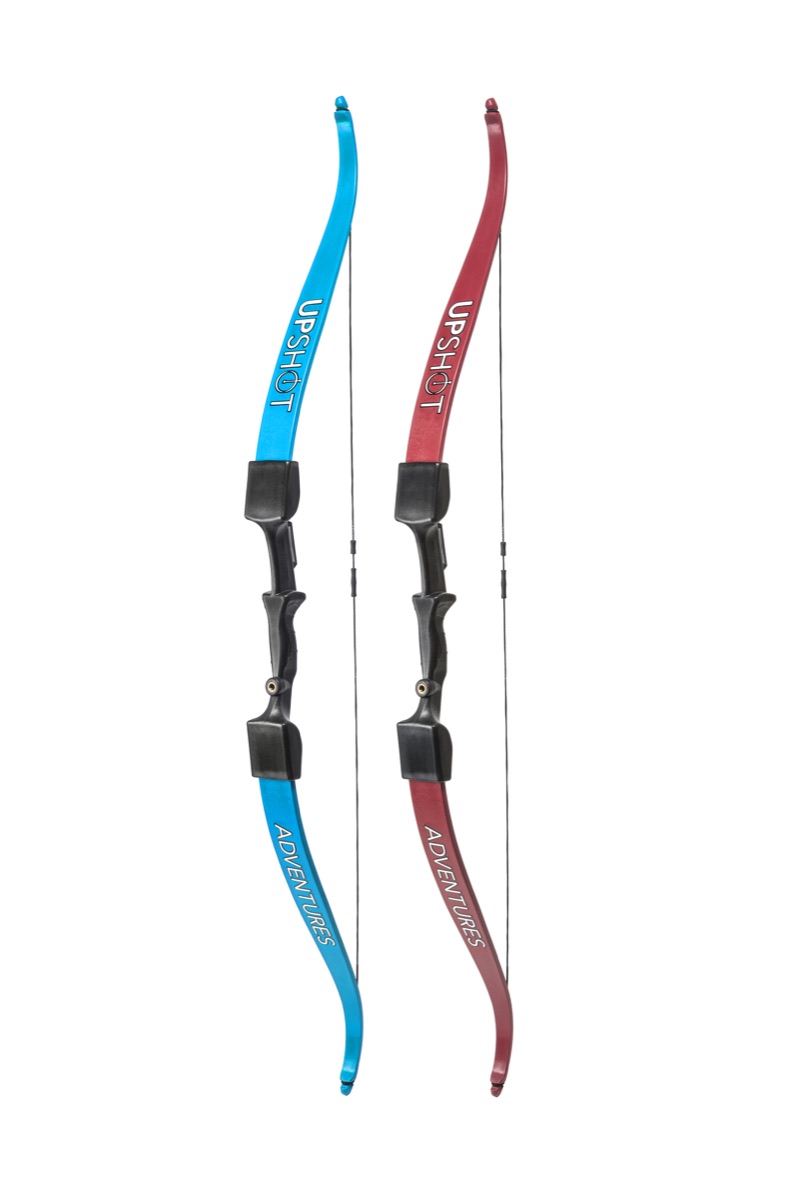 Upshot blue and red limb bows